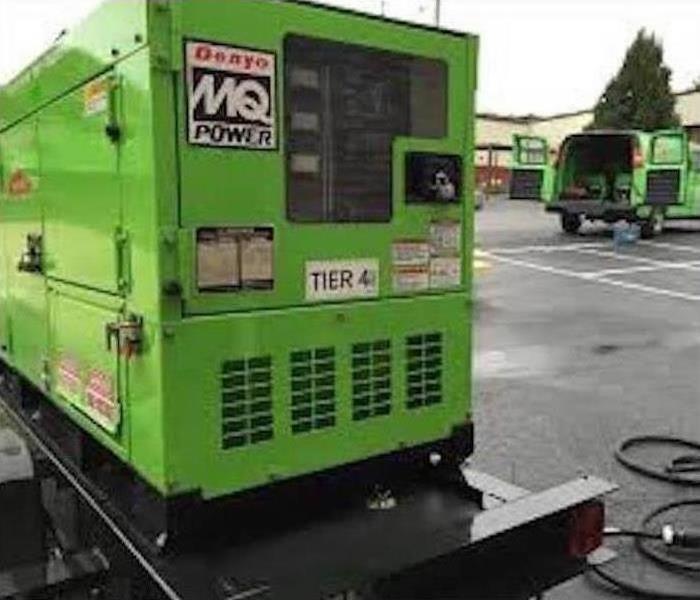 A large trailer mounted generator 